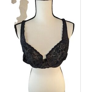 Vtg Lane Bryant Intimates Bra‎ #1301 38C Black
